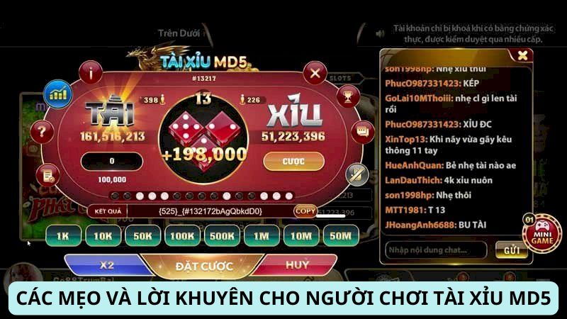 Win79 - Tài Xỉu MD5:Trải nghiệm Giải Trí Và Cơ Hội Kiếm Tiền 5 Các mẹo và lời khuyên cho người chơi Tài Xỉu MD5